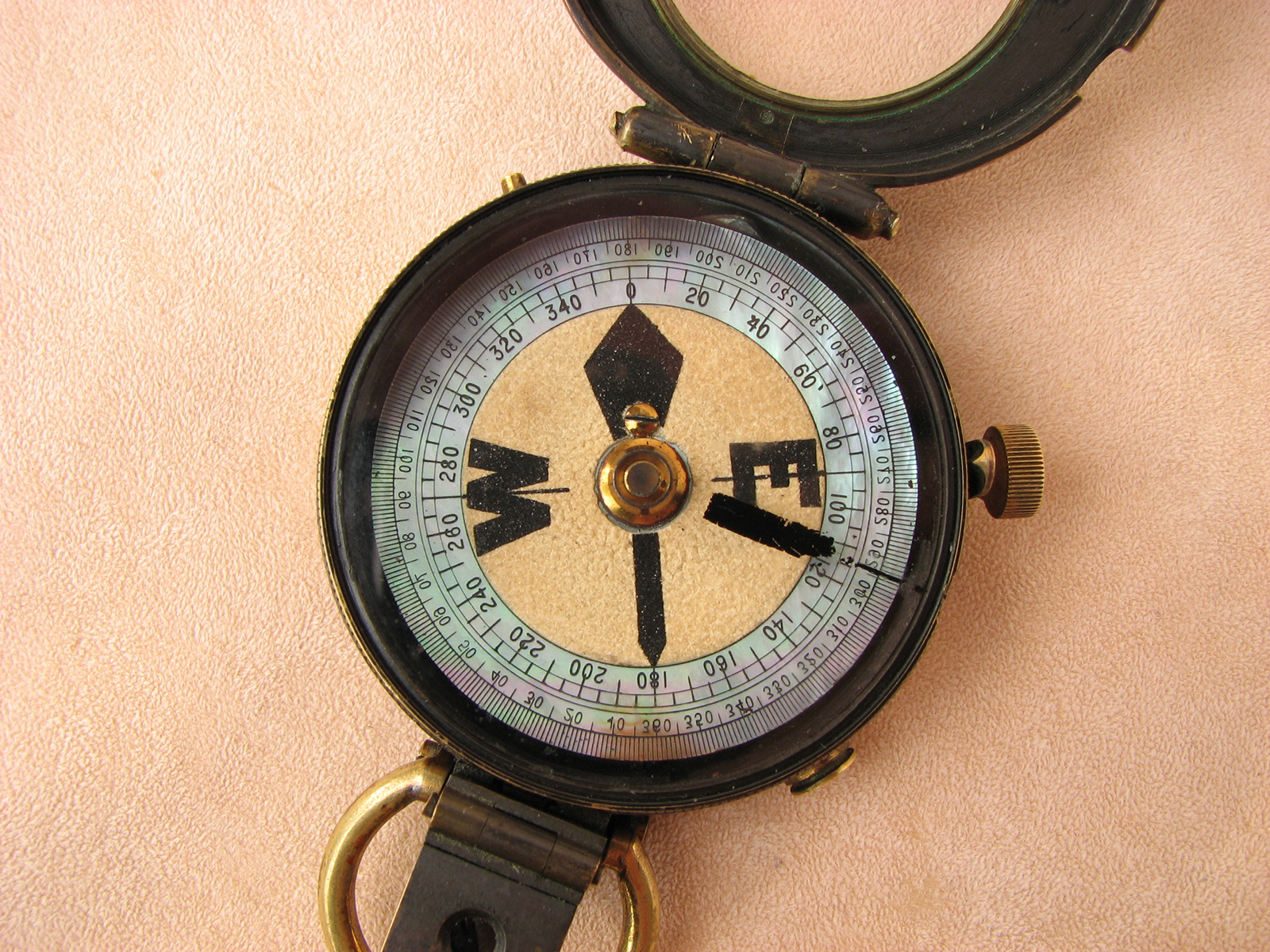 E. R. Watts 1910 Verner's Pattern MK VI military marching compass
